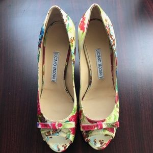 Luciano Padovan Italy High Heel floral print